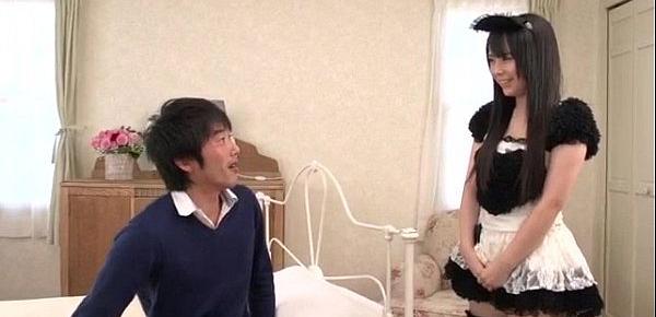  Ruka Kanae amazing hardcore porn show as a maid